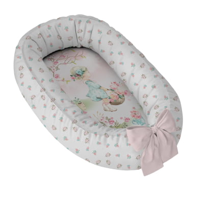 Ninho Redutor Infantil Cesto de Flor 100% Algodão - N337