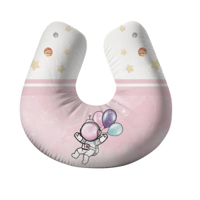 Almofada de Amamentação Travesseiro Astronauta Rosa Menina AM497 Papel de parede  infantil, Enxovais para Bebê, Kits Berço, Kit Cama, faixa decorativa, régua do crescimento, quadros decorativos infantil.