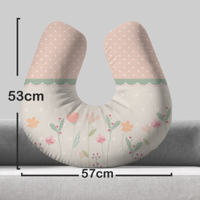 Almofada de Amamentação Travesseiro Flores Delicadas Menina Am583 Papel de parede  infantil, Enxovais para Bebê, Kits Berço, Kit Cama, faixa decorativa, régua do crescimento, quadros decorativos infantil.