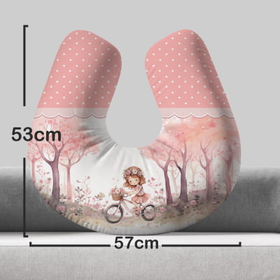 Almofada para Amamentar Bosque Encantado Rosa Menina Am625 Papel de parede  infantil, Enxovais para Bebê, Kits Berço, Kit Cama, faixa decorativa, régua do crescimento, quadros decorativos infantil.