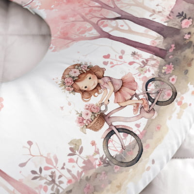 Almofada para Amamentar Bosque Encantado Rosa Menina Am625 Papel de parede  infantil, Enxovais para Bebê, Kits Berço, Kit Cama, faixa decorativa, régua do crescimento, quadros decorativos infantil.