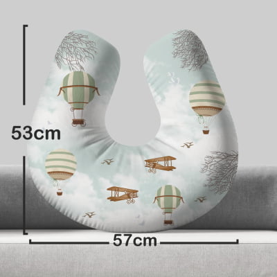 Almofada de Amamentação Travesseiro balões e aviões