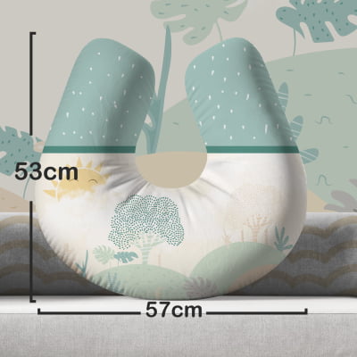 Almofada de Amamentação Travesseiro Floresta Verde