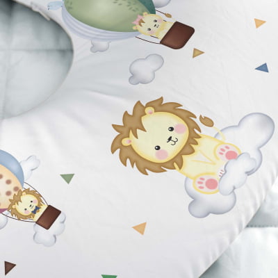Almofada de Amamentação Travesseiro Safári Leão Baby Floresta - AM205