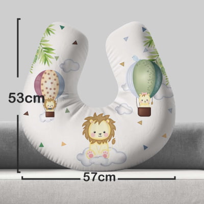 Almofada de Amamentação Travesseiro Safári Leão Baby Floresta - AM205