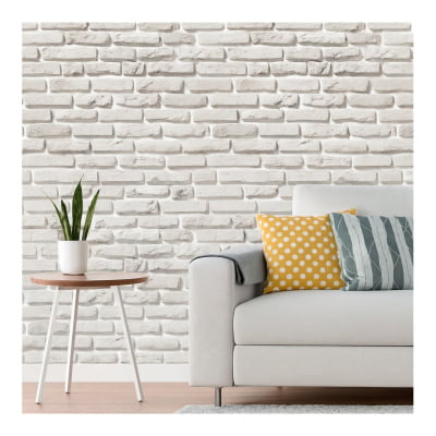 Papel de Parede Decorativo Efeito Tijolinho  Charme e Conforto para Sua Casa - VRHOME15