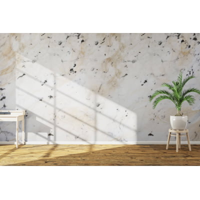 Papel de Parede Marmorizado Branco Dourado Sala Quarto Casal Escritório Linha Home VRH57