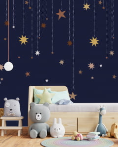 Papel de Parede Infantil Estrelas Constelação