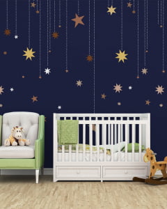 Papel de Parede Infantil Estrelas Constelação