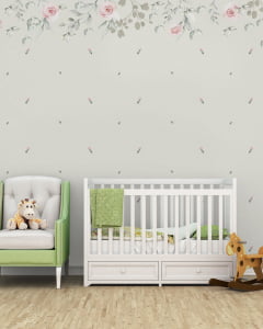 Papel de Parede Infantil Floral