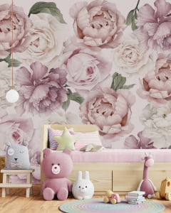 Papel de Parede Infantil Floral