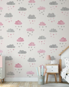 Papel de Parede Infantil Nuvens