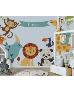 Papel de Parede Infantil Safari Feliz - VR169