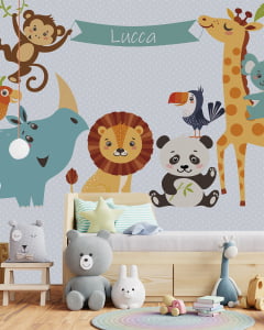 Papel de Parede Infantil Safari Feliz - VR169