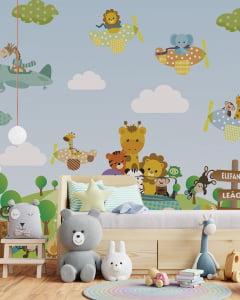 Papel de Parede Infantil Safari na Estrada - VR226