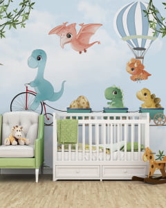 Papel de parede Infantil Safari Dinossauros