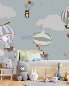 Papel de parede safari infantil para quarto de bebê adesivo