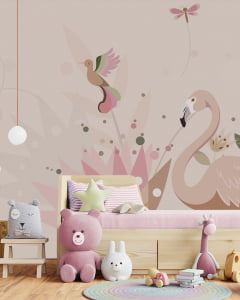 Papel de parede safari infantil para quarto de bebê adesivo