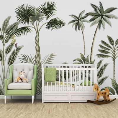 Papel de Parede Floresta Verde Infantil