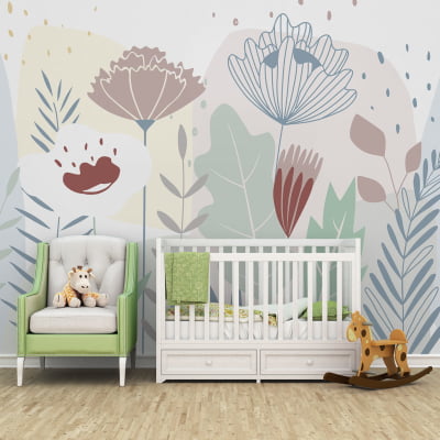 Papel de parede Floral Infantil