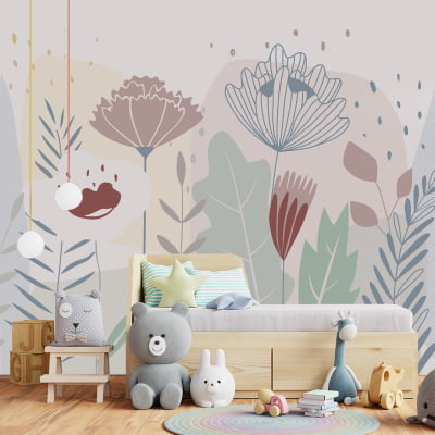 Papel de parede Floral Infantil