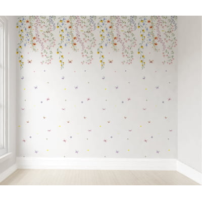 Papel de Parede Flores Jardim Suspenso Infantil Colorido Rolo 3m - VRC500 