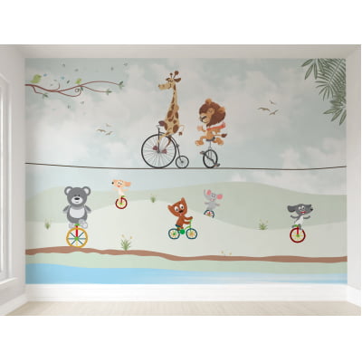 Papel de Parede Infantil Safari