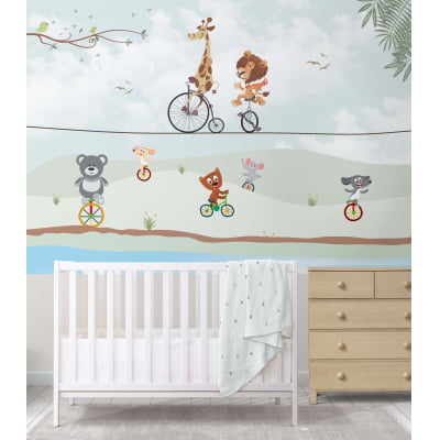 Papel de Parede Infantil Safari