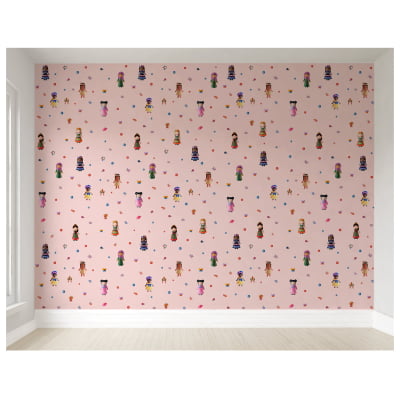 Papel de Parede Infantil Bonequinhas Menina- VR494