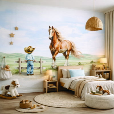 PAPEL DE PAREDE INFANTIL FAZENDINHA