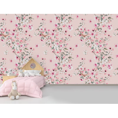 Papel de Parede Floral Infantil