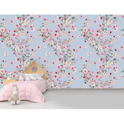 Papel de Parede Floral Infantil