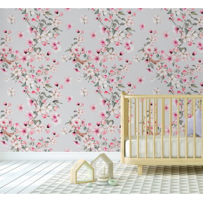 Papel de Parede Floral Infantil