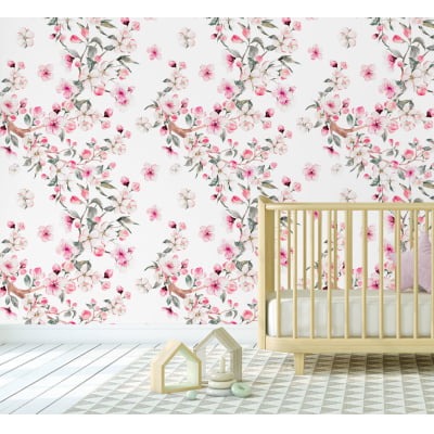 Papel de Parede Floral Infantil