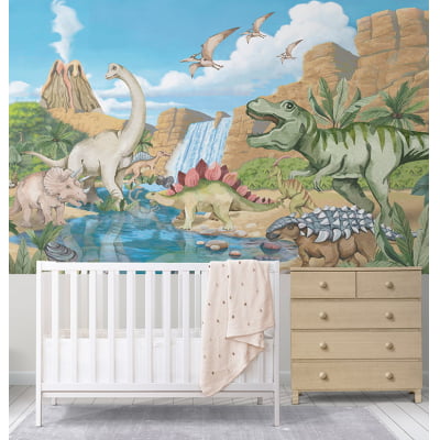 Papel de parede Infantil Safari Dinossauros