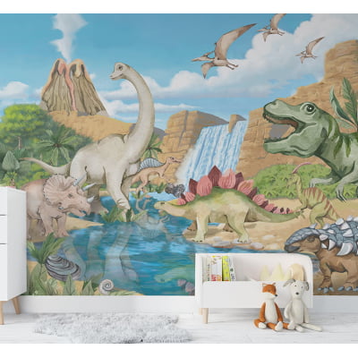 Papel de parede Infantil Safari Dinossauros