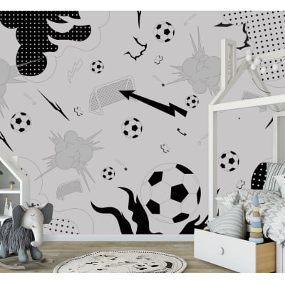 Papel de Parede tema jogo de futebol quarto infantil bebê  - VR693