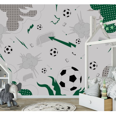 Papel de Parede tema jogo de futebol quarto infantil bebê  - VR693