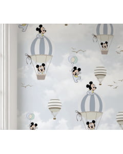 Papel de parede infantil para quarto de bebê Mickey