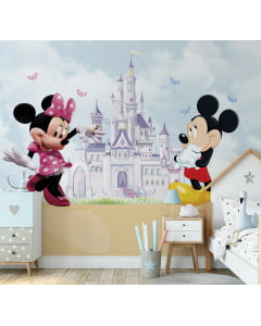 Papel de Parede Infantil Mickey e Minnie