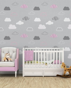 Papel de parede Infantil Nuvens