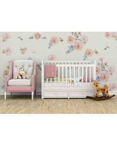 Papel de Parede Infantil Floral  - VR316