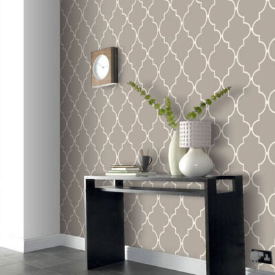Papel de Parede Geométrico Bege Linha Home - VRHOME01