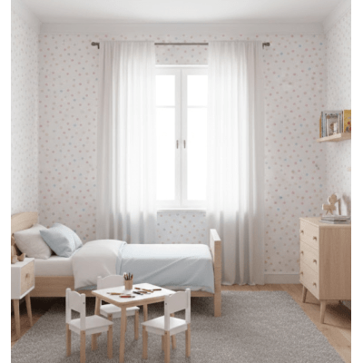 Papel de Parede Infantil Bolinhas Coloridas VR759