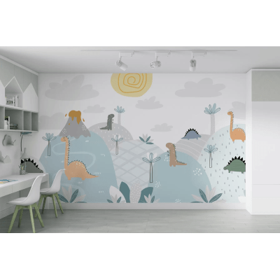 Papel de Parede Infantil Safari Dinossauros Floresta VR779 Papel de Parede Infantil Safari Dinossauros Floresta VR779