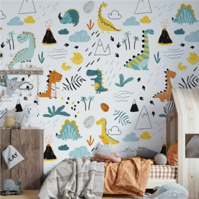 Papel de Parede Infantil Safari Dinossauros VR783 Papel de Parede Infantil Safari Dinossauros VR783