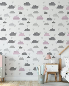 Papel de parede Infantil Nuvens