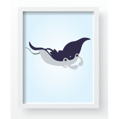 Quadro Decorativo Infantil Fundo do Mar - QD47 - B