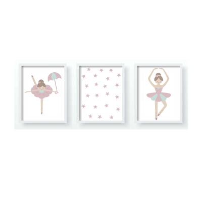 Quadro Decorativo Infantil Bailarina - QD16