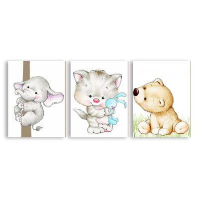 Placas Decorativas Animais Jardim Encantado - PC52